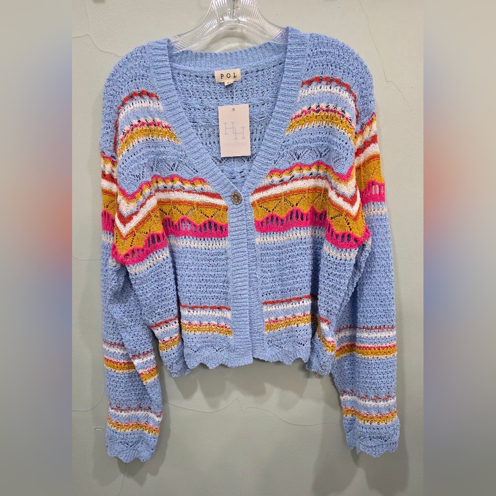 POL Multicolor Striped Cardigan - Picture 6 of 9
